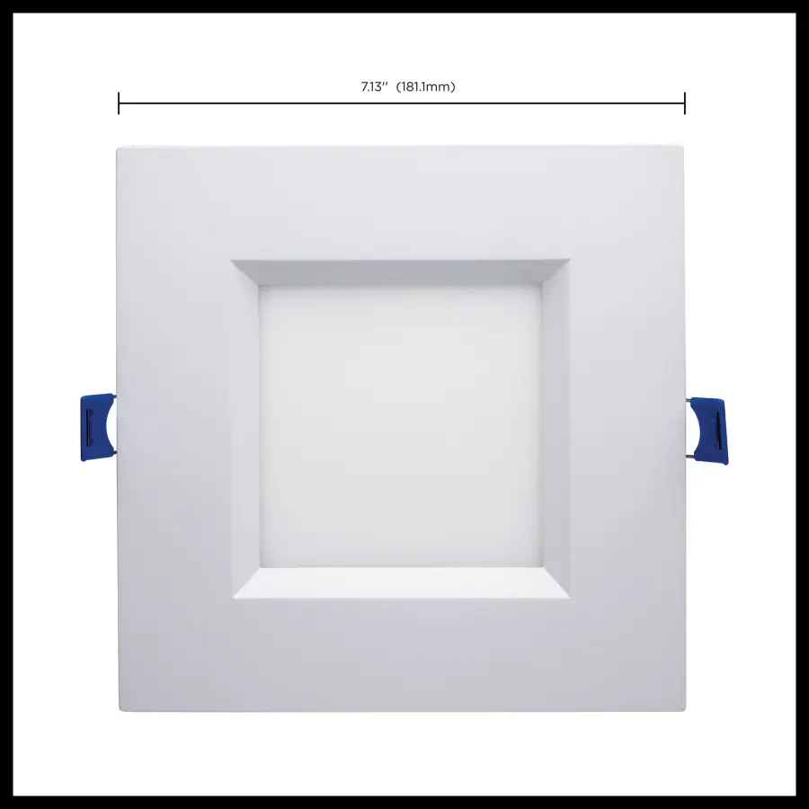 12 Watt - LED Direct Wire - Low Profile Regress Baffle Downlight - 6 Inch Square - Starfish IOT - Tunable White and RGB - 120 Volt - 90 CRI - White Finish - Image 13