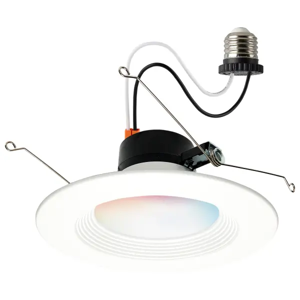 13 Watt - LED Retrofit Downlight - 5-6 Inch Round - Starfish IOT - RGB & Tunable White - 120 Volt - 90 CRI - White Finish - Image 1