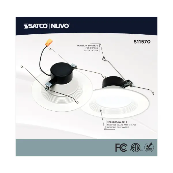 13 Watt - LED Retrofit Downlight - 5-6 Inch Round - Starfish IOT - RGB & Tunable White - 120 Volt - 90 CRI - White Finish - Image 8