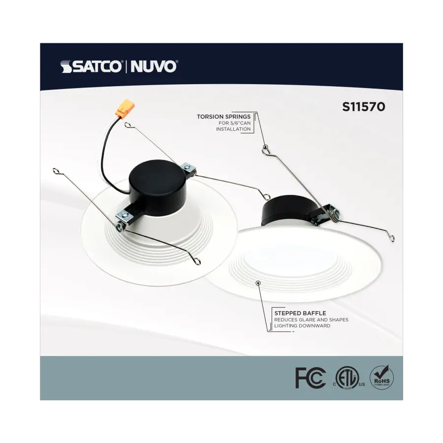 13 Watt - LED Retrofit Downlight - 5-6 Inch Round - Starfish IOT - RGB & Tunable White - 120 Volt - 90 CRI - White Finish - Image 8