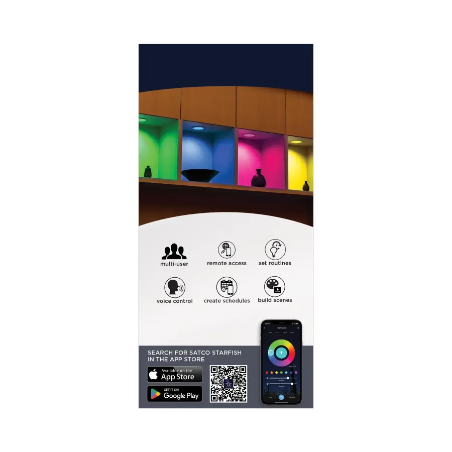 13 Watt - LED Retrofit Downlight - 5-6 Inch Round - Starfish IOT - RGB & Tunable White - 120 Volt - 90 CRI - White Finish - Image 10
