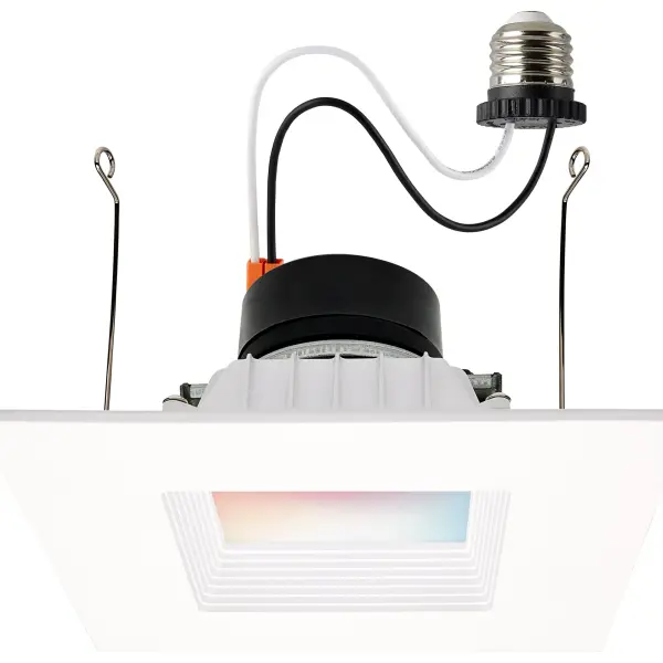 13 Watt - LED Retrofit Downlight - 5-6 Inch Square - Starfish IOT - RGB & Tunable White - 120 Volt - 90 CRI - White Finish - Image 1