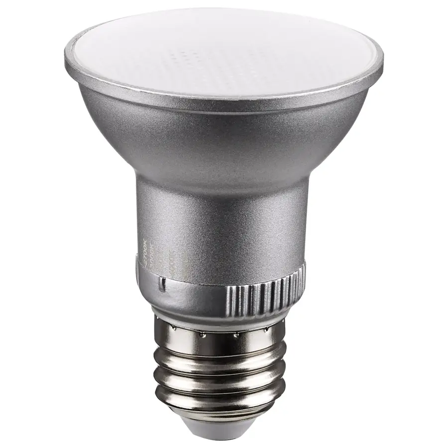 5.5 Watt PAR20 LED - Medium Base - Silver Finish - CCT Selectable - 120 Volt - 40 Degree Beam Angle - Image 1