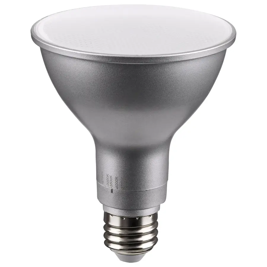 11 Watt PAR30LN LED - Medium Base - Silver Finish - CCT Selectable - 120 Volt - 40 Degree Beam Angle - Image 1