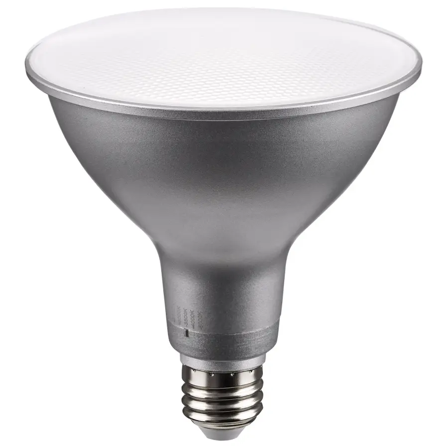 15.5 Watt PAR38 LED - Medium Base - Silver Finish - CCT Selectable - 120 Volt - 40 Degree Beam Angle - Image 1