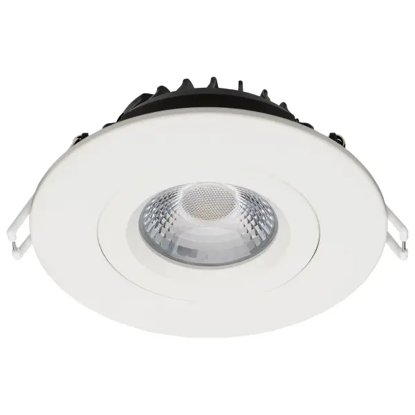 12 Watt LED Direct Wire Downlight - Gimbaled - 4 Inch - CCT Selectable - Round - Remote Driver - White Finish - 850 Lumens - 120 Volt - Image 3