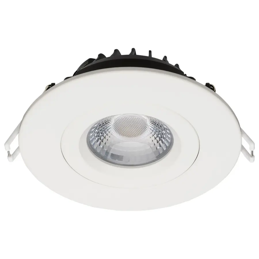 12 Watt LED Direct Wire Downlight - Gimbaled - 4 Inch - CCT Selectable - Round - Remote Driver - White Finish - 850 Lumens - 120 Volt - Image 3