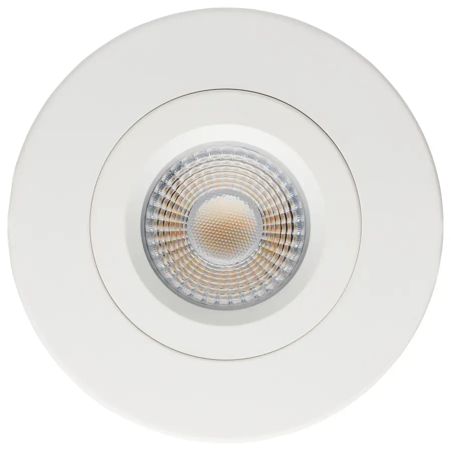 12 Watt LED Direct Wire Downlight - Gimbaled - 4 Inch - CCT Selectable - Round - Remote Driver - White Finish - 850 Lumens - 120 Volt - Image 4
