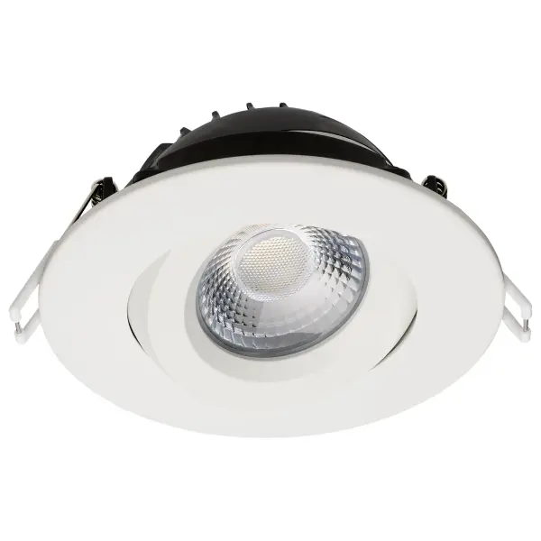 12 Watt LED Direct Wire Downlight - Gimbaled - 4 Inch - CCT Selectable - Round - Remote Driver - White Finish - 850 Lumens - 120 Volt - Image 5