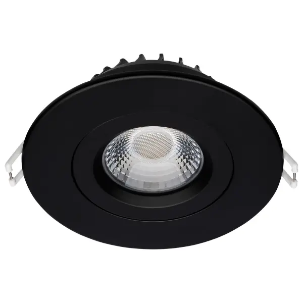 12 Watt LED Direct Wire Downlight - Gimbaled - 4 Inch - CCT Selectable - Round - Remote Driver - Black Finish - 850 Lumens - 120 Volt - Image 3