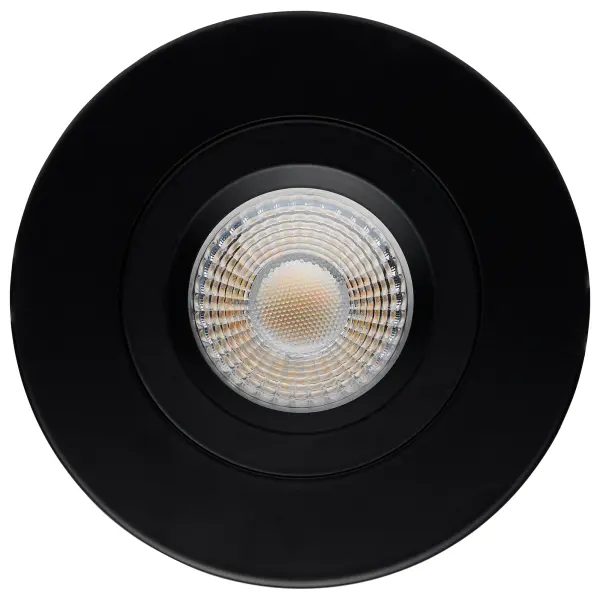 12 Watt LED Direct Wire Downlight - Gimbaled - 4 Inch - CCT Selectable - Round - Remote Driver - Black Finish - 850 Lumens - 120 Volt - Image 4