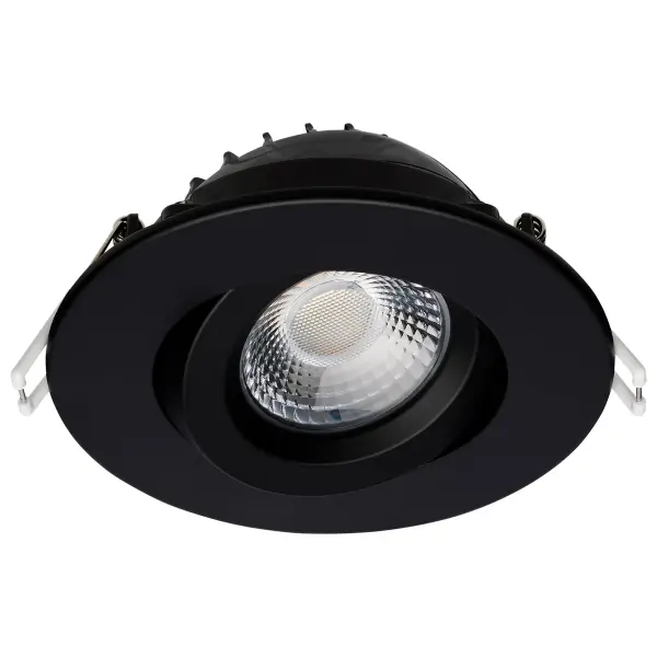 12 Watt LED Direct Wire Downlight - Gimbaled - 4 Inch - CCT Selectable - Round - Remote Driver - Black Finish - 850 Lumens - 120 Volt - Image 5