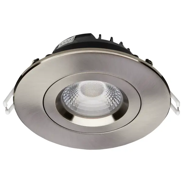 12 Watt LED Direct Wire Downlight - Gimbaled - 4 Inch - CCT Selectable - Round - Remote Driver - Brushed Nickel Finish - 850 Lumens - 120 Volt - Image 3