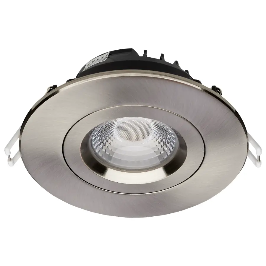 12 Watt LED Direct Wire Downlight - Gimbaled - 4 Inch - CCT Selectable - Round - Remote Driver - Brushed Nickel Finish - 850 Lumens - 120 Volt - Image 3