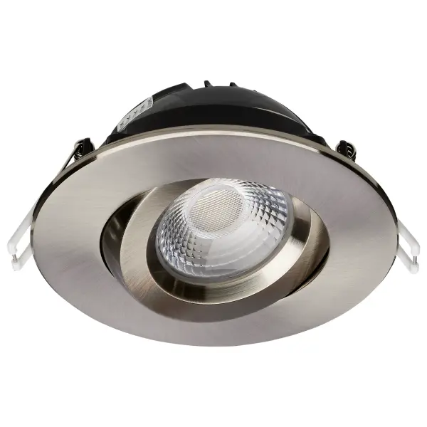12 Watt LED Direct Wire Downlight - Gimbaled - 4 Inch - CCT Selectable - Round - Remote Driver - Brushed Nickel Finish - 850 Lumens - 120 Volt - Image 5