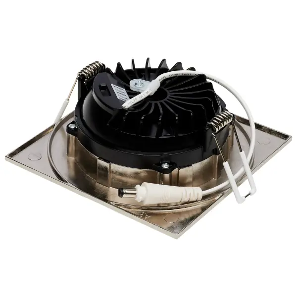 12 Watt LED Direct Wire Downlight - Gimbaled - 4 Inch - CCT Selectable - Square - Remote Driver - Brushed Nickel Finish - 850 Lumens - 120 Volt - Image 2