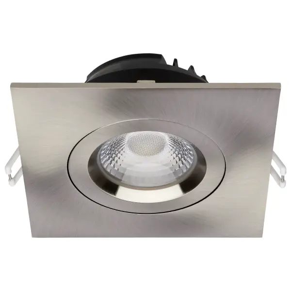 12 Watt LED Direct Wire Downlight - Gimbaled - 4 Inch - CCT Selectable - Square - Remote Driver - Brushed Nickel Finish - 850 Lumens - 120 Volt - Image 3