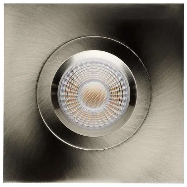 12 Watt LED Direct Wire Downlight - Gimbaled - 4 Inch - CCT Selectable - Square - Remote Driver - Brushed Nickel Finish - 850 Lumens - 120 Volt - Image 4