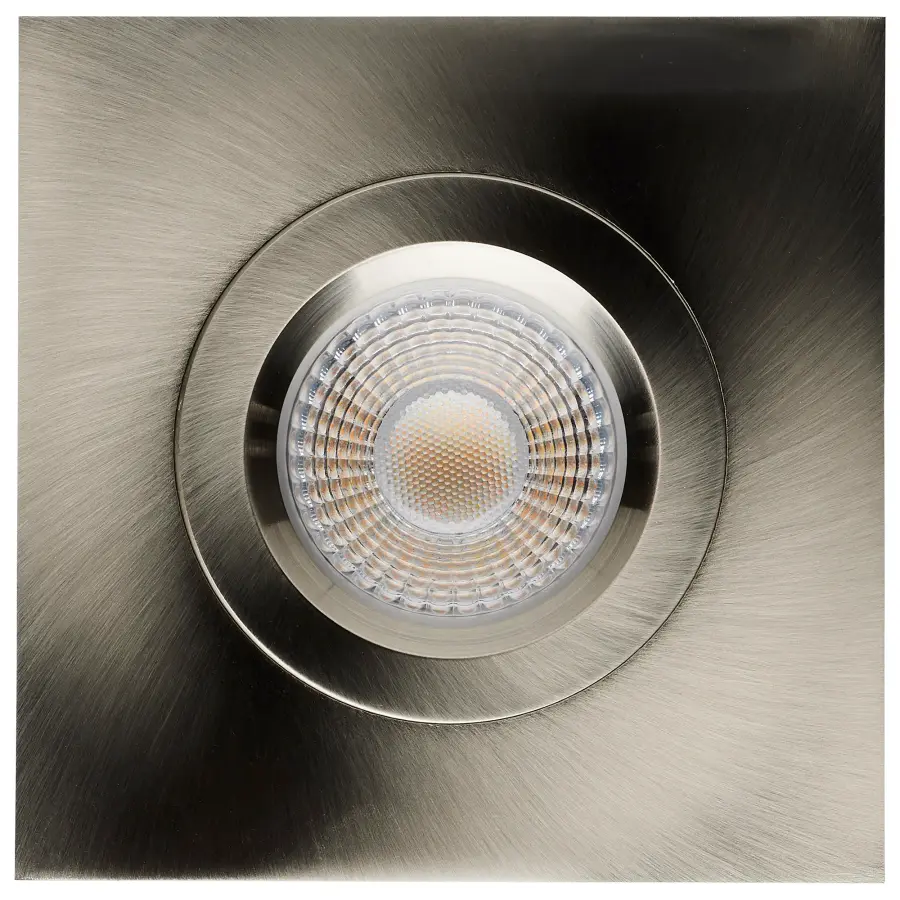 12 Watt LED Direct Wire Downlight - Gimbaled - 4 Inch - CCT Selectable - Square - Remote Driver - Brushed Nickel Finish - 850 Lumens - 120 Volt - Image 4