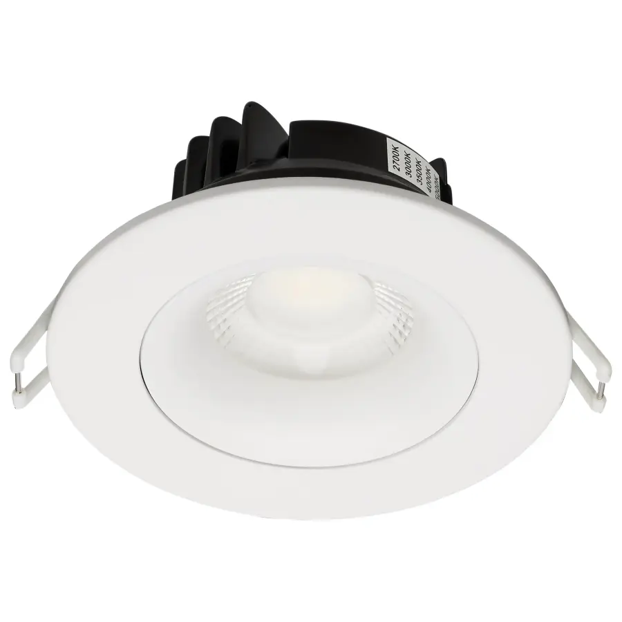 12 Watt LED Direct Wire Downlight - Gimbaled - 3.5 Inch - CCT Selectable - Round - Remote Driver - White Finish - 840 Lumens - 120 Volt - Image 3