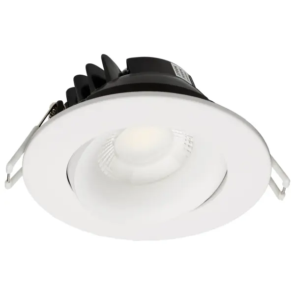 12 Watt LED Direct Wire Downlight - Gimbaled - 3.5 Inch - CCT Selectable - Round - Remote Driver - White Finish - 840 Lumens - 120 Volt - Image 5