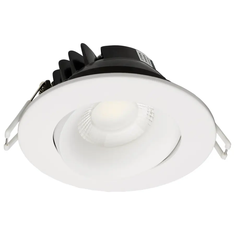12 Watt LED Direct Wire Downlight - Gimbaled - 3.5 Inch - CCT Selectable - Round - Remote Driver - White Finish - 840 Lumens - 120 Volt - Image 5