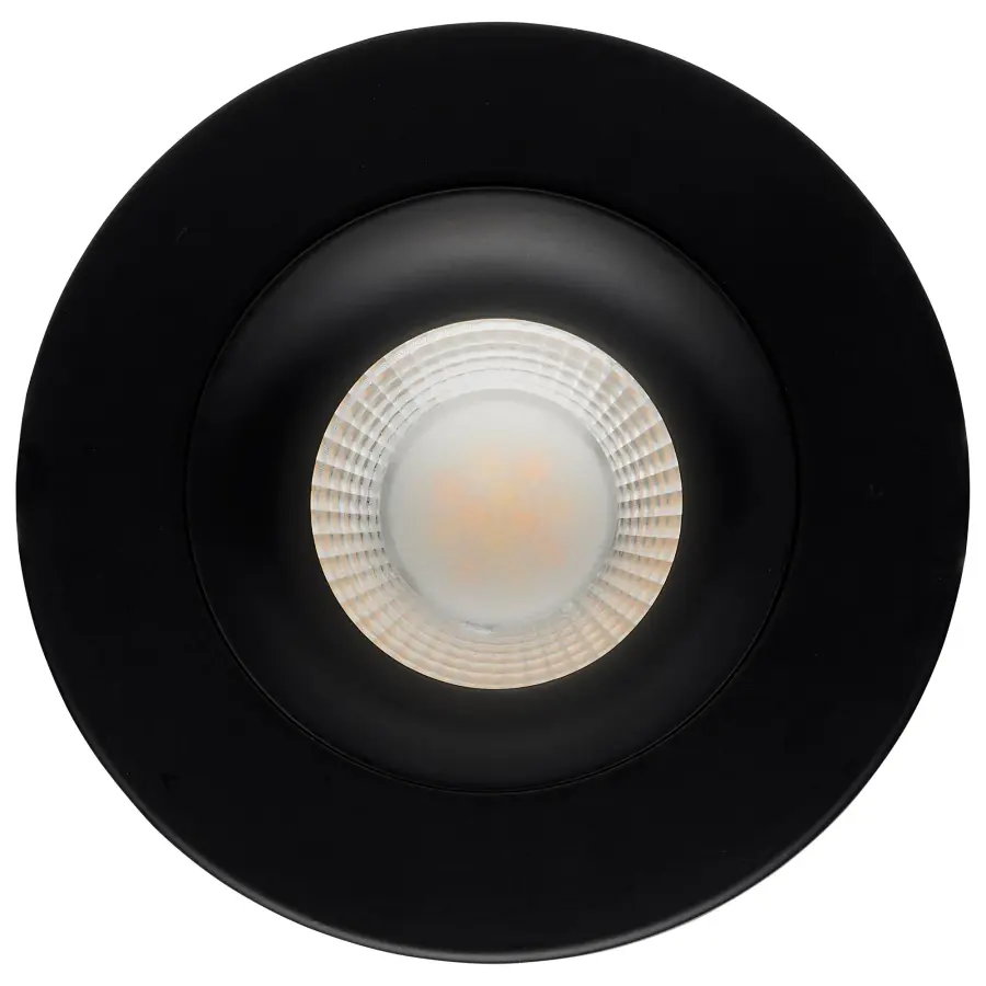 12 Watt LED Direct Wire Downlight - Gimbaled - 3.5 Inch - CCT Selectable - Round - Remote Driver - Black Finish - 840 Lumens - 120 Volt - Image 4