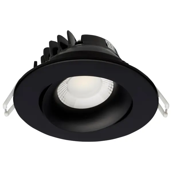 12 Watt LED Direct Wire Downlight - Gimbaled - 3.5 Inch - CCT Selectable - Round - Remote Driver - Black Finish - 840 Lumens - 120 Volt - Image 5