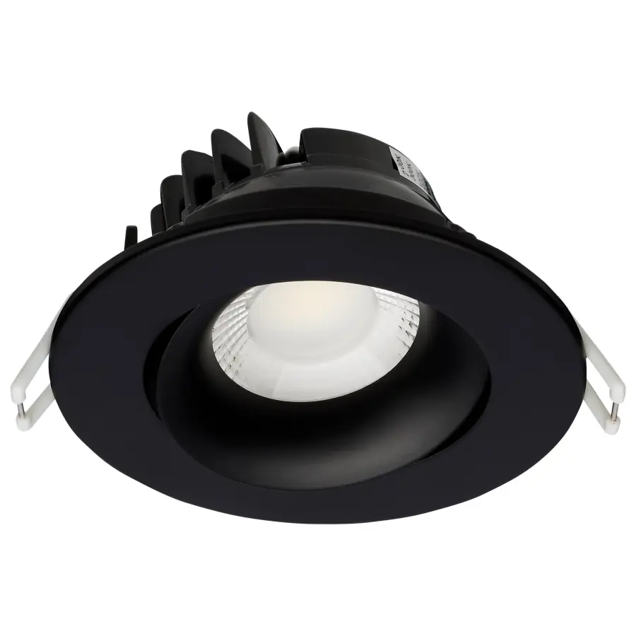 12 Watt LED Direct Wire Downlight - Gimbaled - 3.5 Inch - CCT Selectable - Round - Remote Driver - Black Finish - 840 Lumens - 120 Volt - Image 5