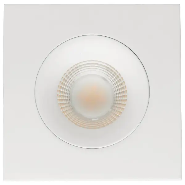 12 Watt LED Direct Wire Downlight - Gimbaled - 3.5 Inch - CCT Selectable - Square - Remote Driver - White Finish - 840 Lumens - 120 Volt - Image 4