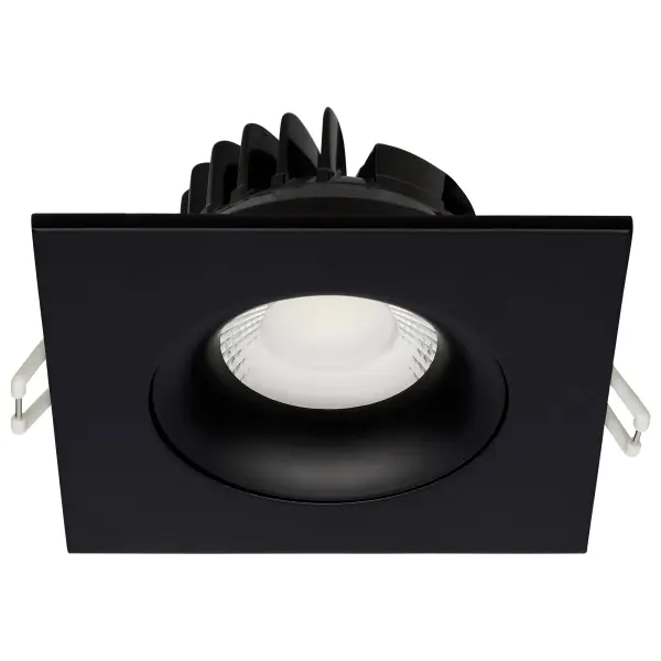 12 Watt LED Direct Wire Downlight - Gimbaled - 3.5 Inch - CCT Selectable - Square - Remote Driver - Black Finish - 840 Lumens - 120 Volt - Image 3