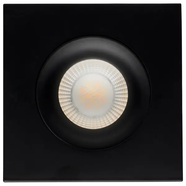 12 Watt LED Direct Wire Downlight - Gimbaled - 3.5 Inch - CCT Selectable - Square - Remote Driver - Black Finish - 840 Lumens - 120 Volt - Image 4