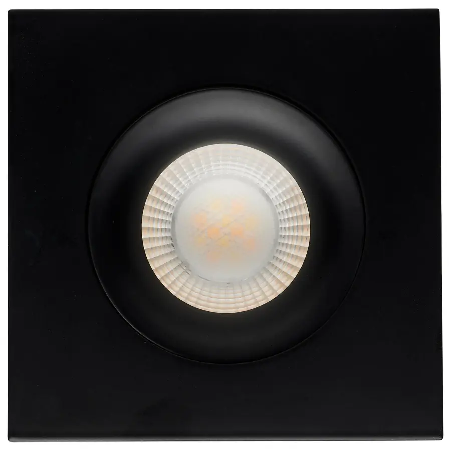 12 Watt LED Direct Wire Downlight - Gimbaled - 3.5 Inch - CCT Selectable - Square - Remote Driver - Black Finish - 840 Lumens - 120 Volt - Image 4