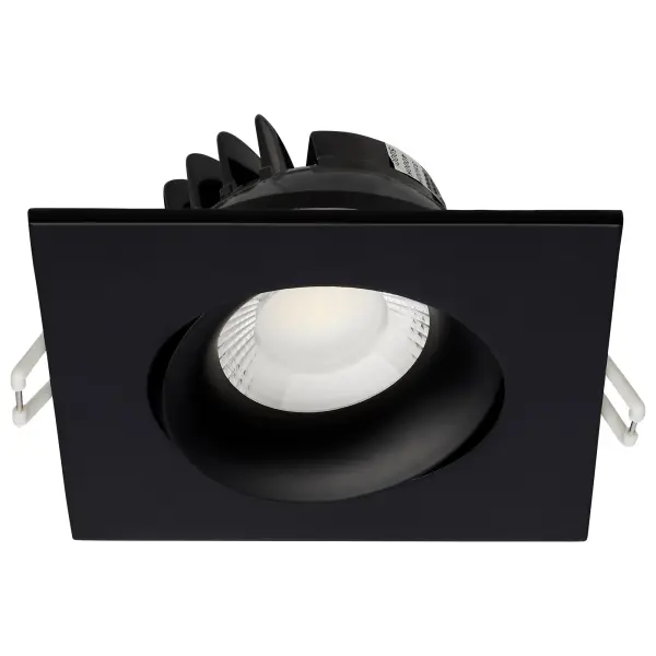 12 Watt LED Direct Wire Downlight - Gimbaled - 3.5 Inch - CCT Selectable - Square - Remote Driver - Black Finish - 840 Lumens - 120 Volt - Image 5
