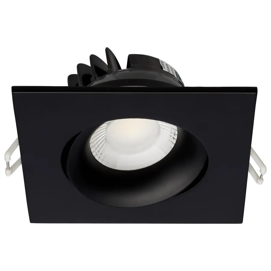 12 Watt LED Direct Wire Downlight - Gimbaled - 3.5 Inch - CCT Selectable - Square - Remote Driver - Black Finish - 840 Lumens - 120 Volt - Image 5