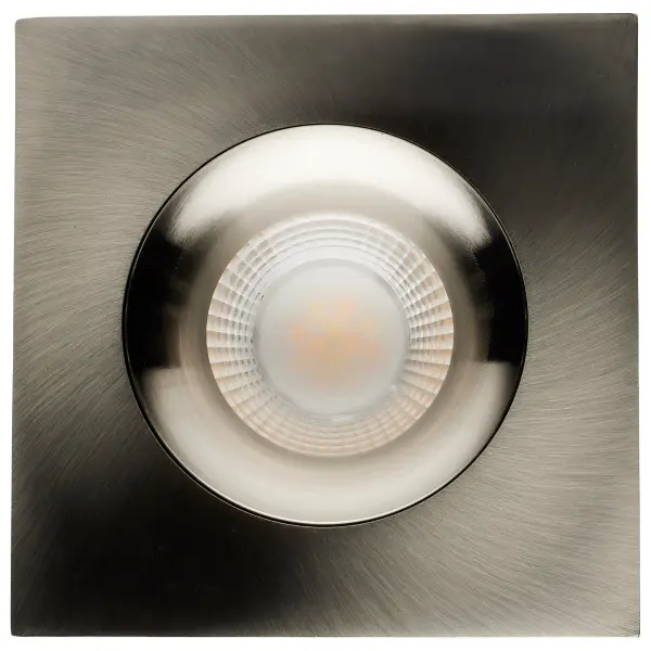 12 Watt LED Direct Wire Downlight - Gimbaled - 3.5 Inch - CCT Selectable - Square - Remote Driver - Brushed Nickel Finish - 840 Lumens - 120 Volt - Image 4