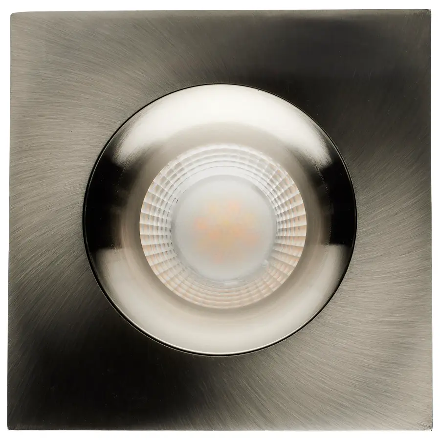 12 Watt LED Direct Wire Downlight - Gimbaled - 3.5 Inch - CCT Selectable - Square - Remote Driver - Brushed Nickel Finish - 840 Lumens - 120 Volt - Image 4
