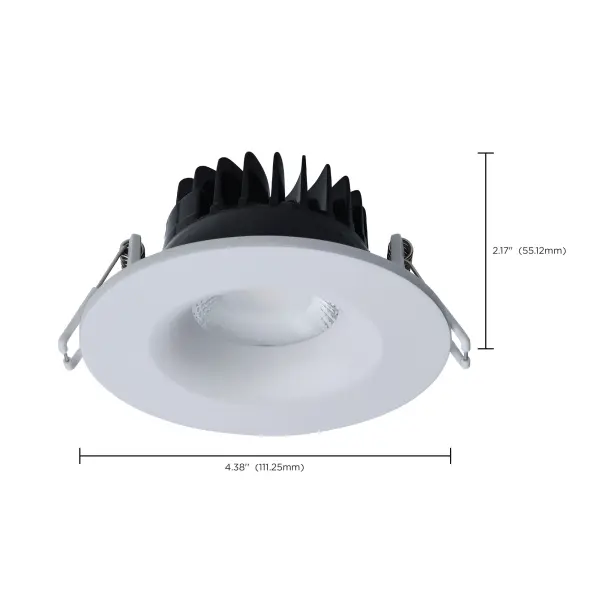 10 Watt LED Direct Wire Downlight - Remote Driver - CCT Selectable - Dimmable - Round - White Finish - Image 16