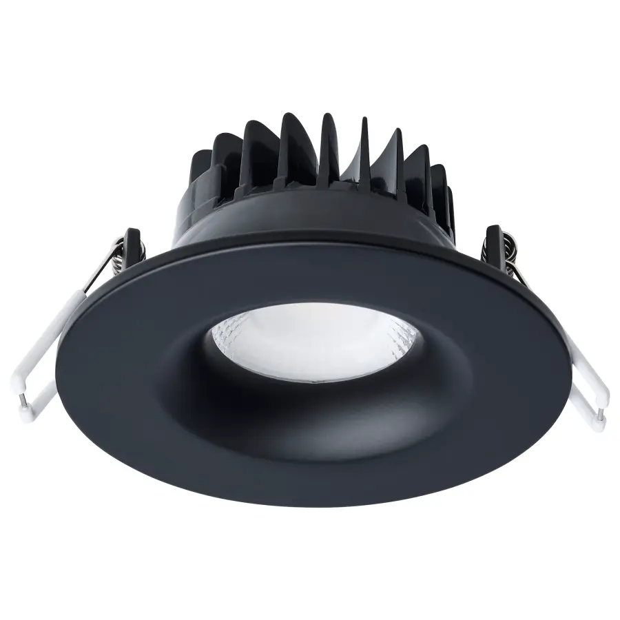 10 Watt LED Direct Wire Downlight - Remote Driver - CCT Selectable - Dimmable - Round - Black Finish - Image 7