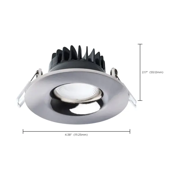 10 Watt LED Direct Wire Downlight - Remote Driver - CCT Selectable - Dimmable - Round - Brushed Nickel Finish - Image 16