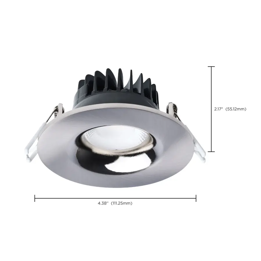 10 Watt LED Direct Wire Downlight - Remote Driver - CCT Selectable - Dimmable - Round - Brushed Nickel Finish - Image 16