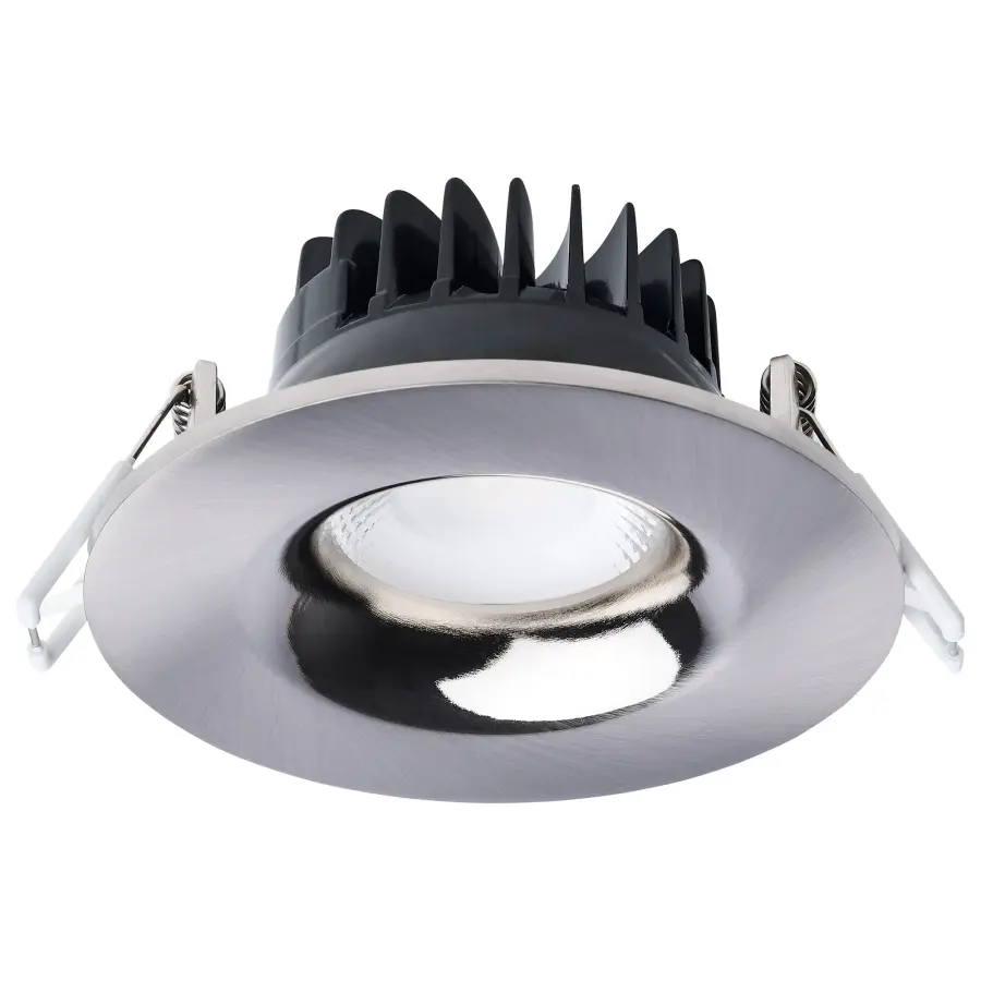 10 Watt LED Direct Wire Downlight - Remote Driver - CCT Selectable - Dimmable - Round - Brushed Nickel Finish - Image 7