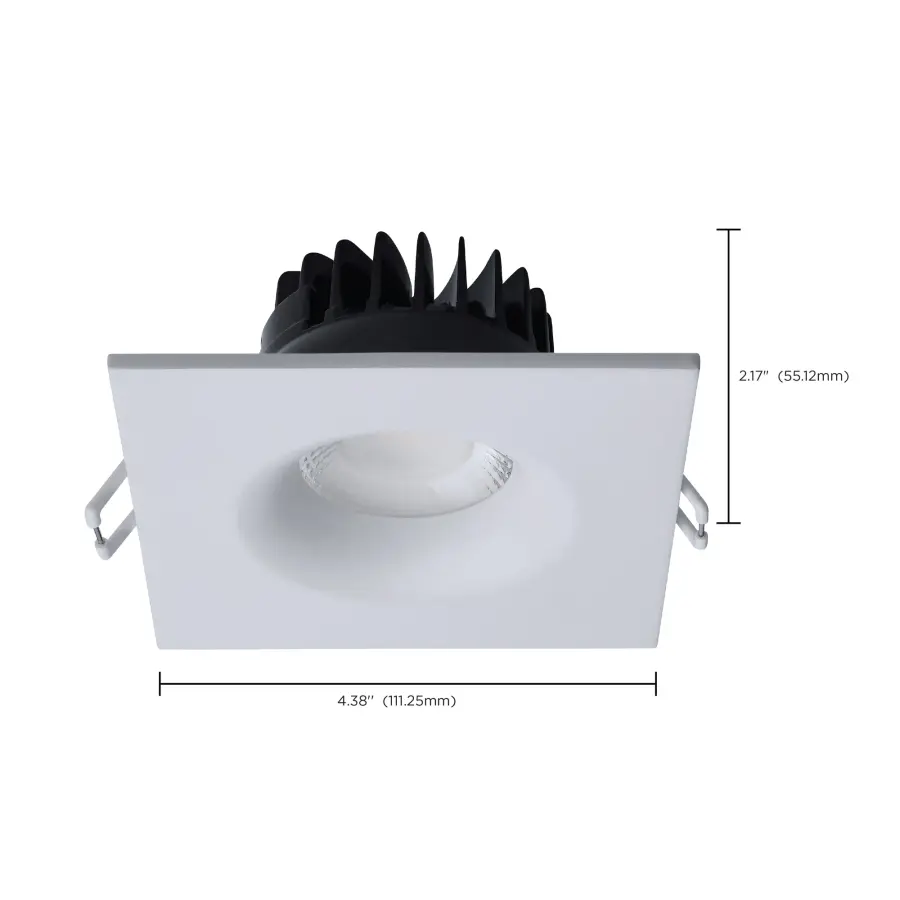 10 Watt LED Direct Wire Downlight - Remote Driver - CCT Selectable - Dimmable - Square - White Finish - Image 16