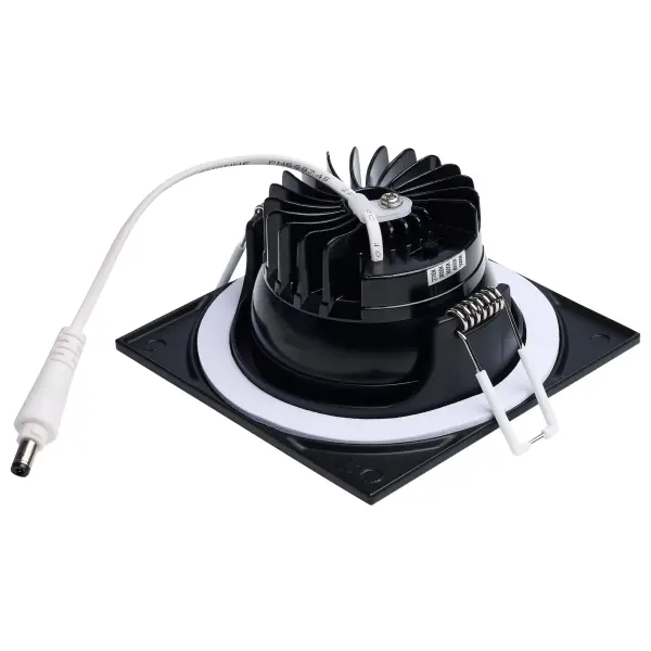 SATCO NUVO's LED Architectural Downlights with Remote Driver offers an option for a small aperture aesthetic with the energy savings of LED technology. The 40-degree beam angle provides focused illumination while creating the ambiance of your choice with five CCT choices from warm 2700K to cool 5000K at installation. Choose from round or square trims in white, black, or brushed nickel to easily complement any décor. - alternate view