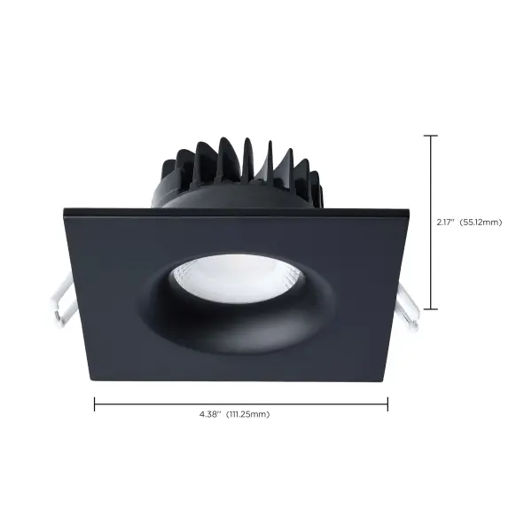 10 Watt LED Direct Wire Downlight - Remote Driver - CCT Selectable - Dimmable - Square - Black Finish - Image 16