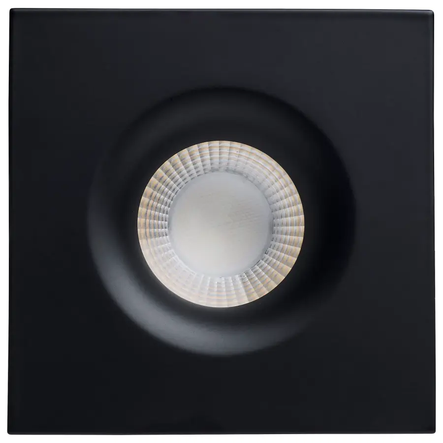 10 Watt LED Direct Wire Downlight - Remote Driver - CCT Selectable - Dimmable - Square - Black Finish - Image 3