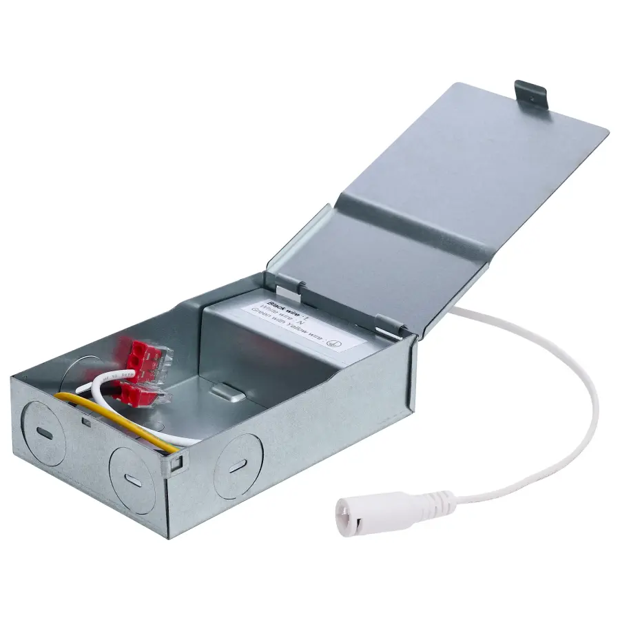 10 Watt LED Direct Wire Downlight - Remote Driver - CCT Selectable - Dimmable - Square - Black Finish - Image 9