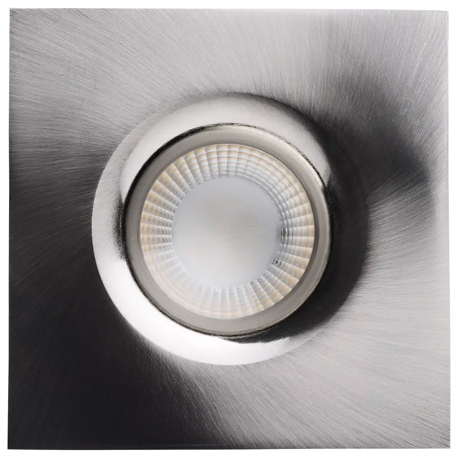 10 Watt LED Direct Wire Downlight - Remote Driver - CCT Selectable - Dimmable - Square - Brushed Nickel Finish - Image 3