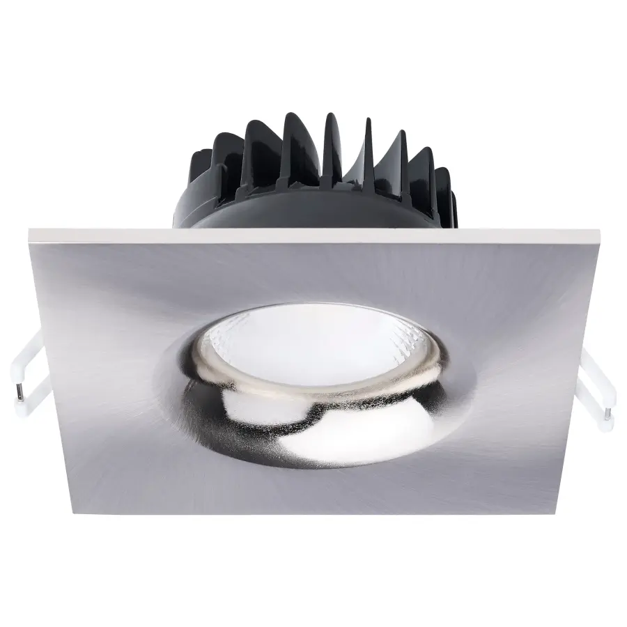 10 Watt LED Direct Wire Downlight - Remote Driver - CCT Selectable - Dimmable - Square - Brushed Nickel Finish - Image 7