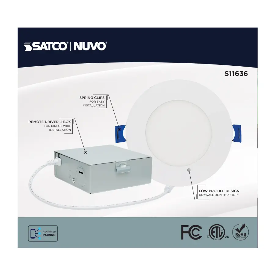 Starfish - 8 Watt LED Direct Wire Downlight - 4-Inch - Remote Driver - RGBTW - Round - White Finish - Image 7
